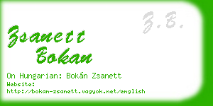 zsanett bokan business card